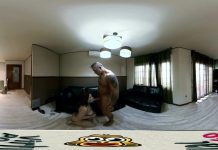 Naughty brunette fucked hard on the sofa