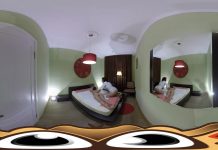 Two hot brunettes go wild in a dirty massage duo