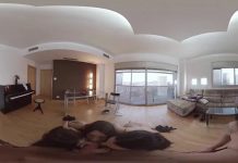 Group action with three hot girls and a big cock