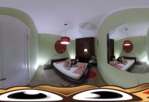 Two hot brunettes go wild in a dirty massage duo