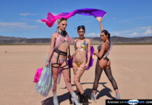 Christiana Cinn, Jade Nile, Kenna James in “Desert Orgy”