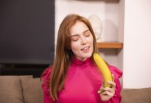 Jia Plays with Banana