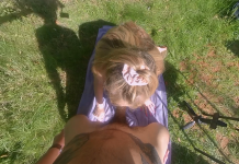 Hot Sunbathing With Stepdaddy