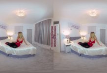 Samantha Red Crop Top And Rara Skirt With Black Glossy Tights