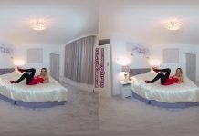 Samantha Red Crop Top And Rara Skirt With Black Glossy Tights