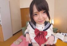 A Beautiful Girl In School Uniform Who Shows Off Her Panties