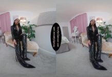 Jasmine Black Latex Catsuit Tease