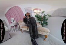 Jasmine Black Latex Catsuit Tease