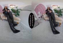 Jasmine Black Latex Catsuit Tease