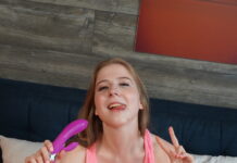 Hottest redhead from Russia St Martha comes to strip for us in VR