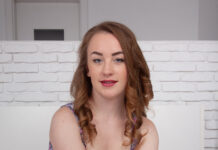 Sexy babe Emma Fantazy is so horny she soaked her panties