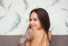 Jess Mori has the sweetest pierced nipples and shaved pussy