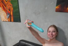 St Martha slips off her jeans and slides her fingers into her pussy in VR