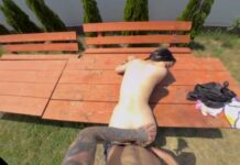 Hot Outdoor Fuck with Skinny Brunette Teen