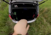 Pulled the Car in a Field For a Quick Fuck Missionary Style