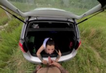 Pulled the Car in a Field For a Quick Fuck Missionary Style