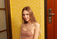 Mencia Francis takes off her panties to show us her well shaved pussy