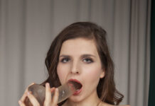 Zlata N shows us her new sex toy and then she shoves it in her pussy