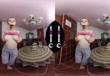 Lina Eats A Donut And Masturbates In The Kitchen Vr180