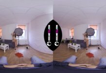 Virtual Reality Nude Striptease With Lady In Red Polina