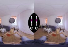 Virtual Reality Nude Striptease With Lady In Red Polina