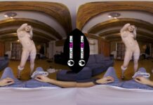 VR180 Sexy Blonde Teen Miturasu Lapdance