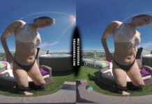 Sunny Afternoon Rooftop Dildo Masturbation College Girl Rosanna