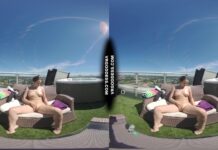 Sunny Afternoon Rooftop Dildo Masturbation College Girl Rosanna