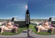 Sunny Afternoon Rooftop Dildo Masturbation College Girl Rosanna
