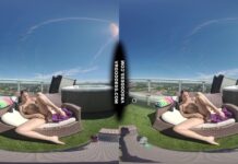 Sunny Afternoon Rooftop Dildo Masturbation College Girl Rosanna