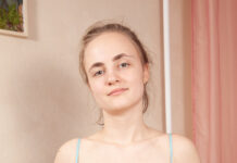 Sexy Russian Miss Lassie shows off her perfect tits then masturbates in VR