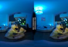 Brille Giving Sexy Striptease Lapdance With Pussy Licking Dildo For Ingrida Pov