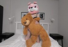 Celestine Stripdance and Masturbating for Teddy