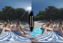 3 Babes On Nude European Beach Mini Lesbian Outdoor Vacation Orgy Matty Cheri Rebeka Ruby