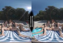 3 Babes On Nude European Beach Mini Lesbian Outdoor Vacation Orgy Matty Cheri Rebeka Ruby