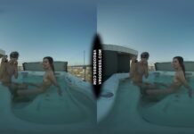 Josie Naked Rooftop Jacuzzi Between The Scenes Dirty Female Director Lesbian Touching Miss Pussycat