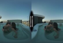 Josie Naked Rooftop Jacuzzi Between The Scenes Dirty Female Director Lesbian Touching Miss Pussycat