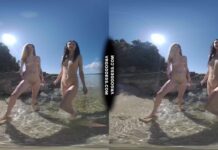 Sunny Beach Afternoon Nude Sunbathing And Searching For Shells On Vacation With Matty Josie