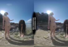 Sunny Beach Afternoon Nude Sunbathing And Searching For Shells On Vacation With Matty Josie