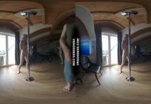 Big Boobed Model Diana Giving Private Strip Show Pole Dance For Anonymous Masked Ingrida