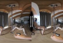 Big Boobed Model Diana Giving Private Strip Show Pole Dance For Anonymous Masked Ingrida