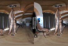 Big Boobed Model Diana Giving Private Strip Show Pole Dance For Anonymous Masked Ingrida