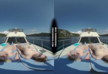 Ingrida And Diana Nude Sunbathing On A Yacht Vacation Playing With Bubbles