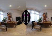 Layza Teeny Model Naked In Photoshoot 3D VR180 Backstage