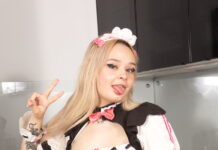 Cute White Maid, Lina Shisuta, Gets Blacked For The First Time