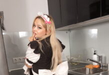 Cute White Maid, Lina Shisuta, Gets Blacked For The First Time