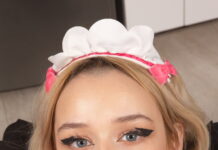 Cute White Maid, Lina Shisuta, Gets Blacked For The First Time