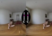 Polyna Thin Nerd Teenager With Perfect Boobies Casting VR180 Backstage