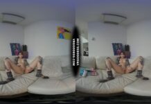 White Casting Couch With Gorgeous Hot Tattoo Babe Cherri Rubbing Lotion And Jilling Dildo Orgasm