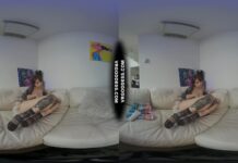 White Casting Couch With Gorgeous Hot Tattoo Babe Cherri Rubbing Lotion And Jilling Dildo Orgasm